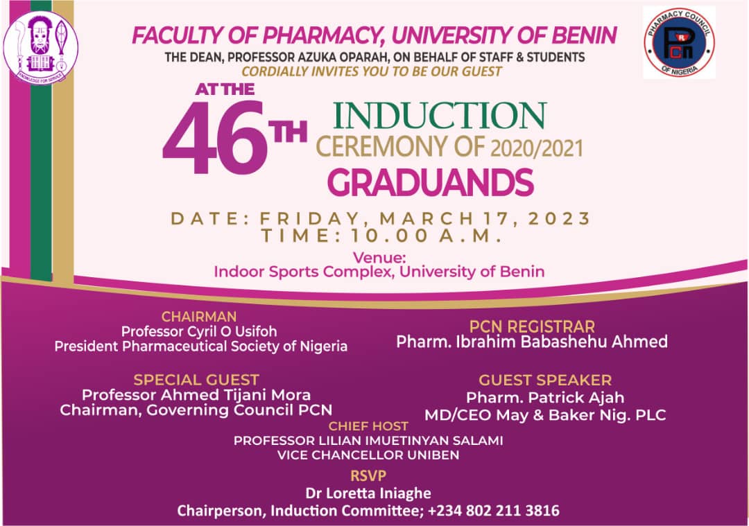 Live Event: 46th Oath Talking Ceremony For Pharmacy Graduands